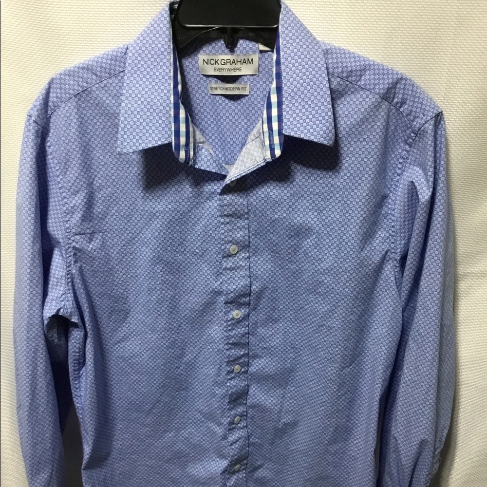 Nick Graham Everywhere Modern Fit Dress Shirt Size Large. EUC